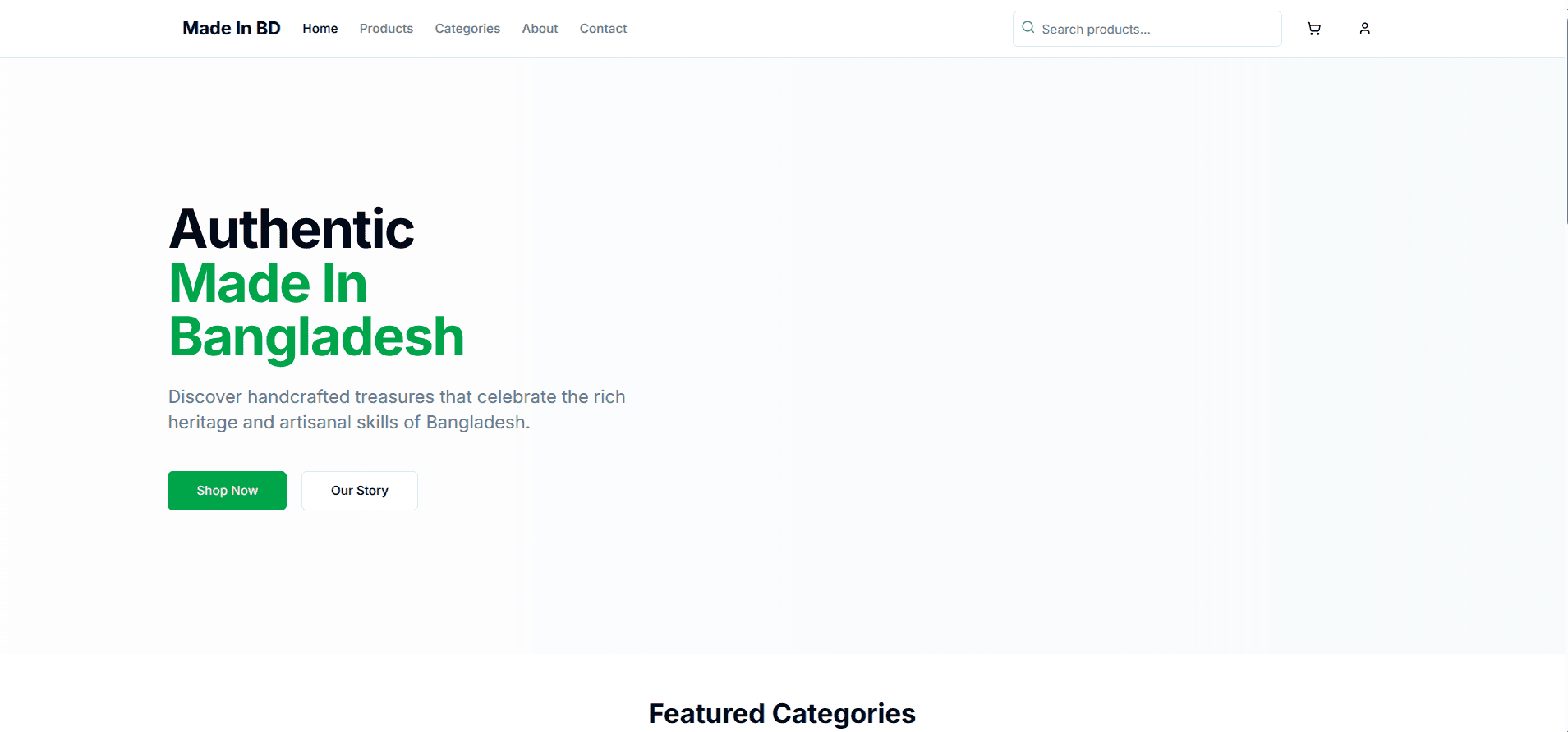 Screenshot of BDTextileHub e-commerce dashboard